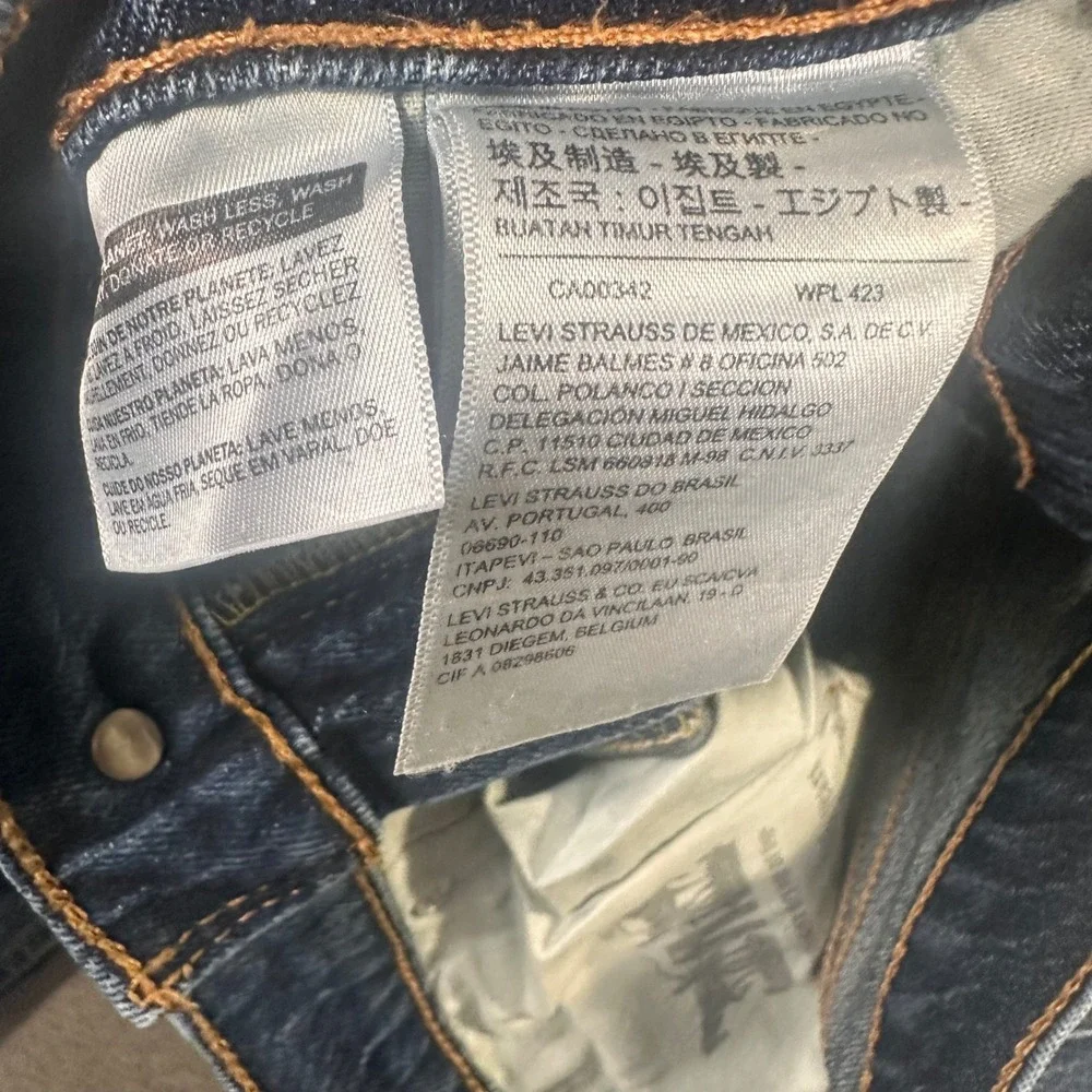 Levis 511 Slim Fit Jeans Mens 36x32 (34x32) Dark Wash Blue Stretch Denim Pants